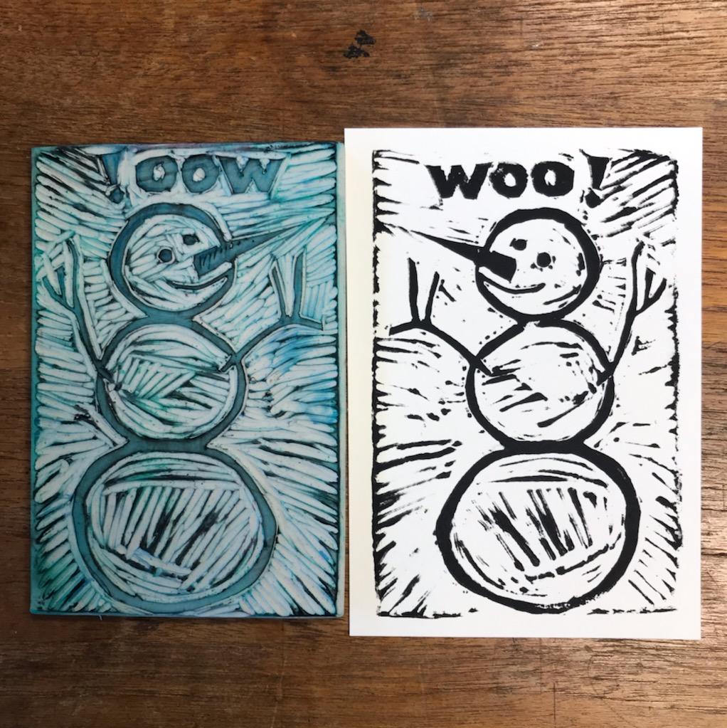 Make+Take: Relief Printed Holiday Cards