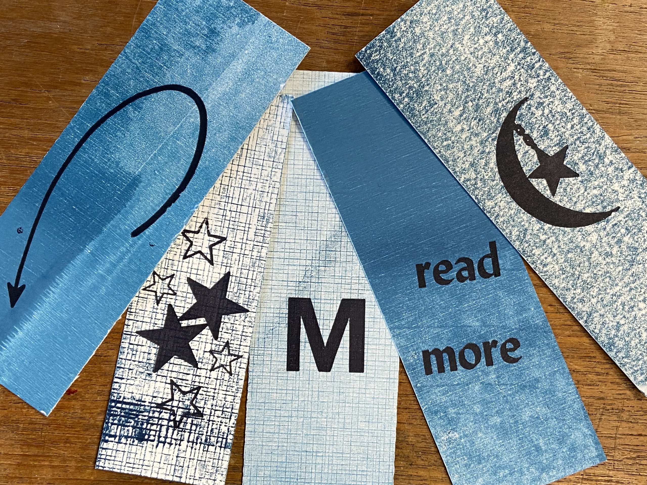 Inky Bookmarks: Abstract Ink Wipes with Overprinting
