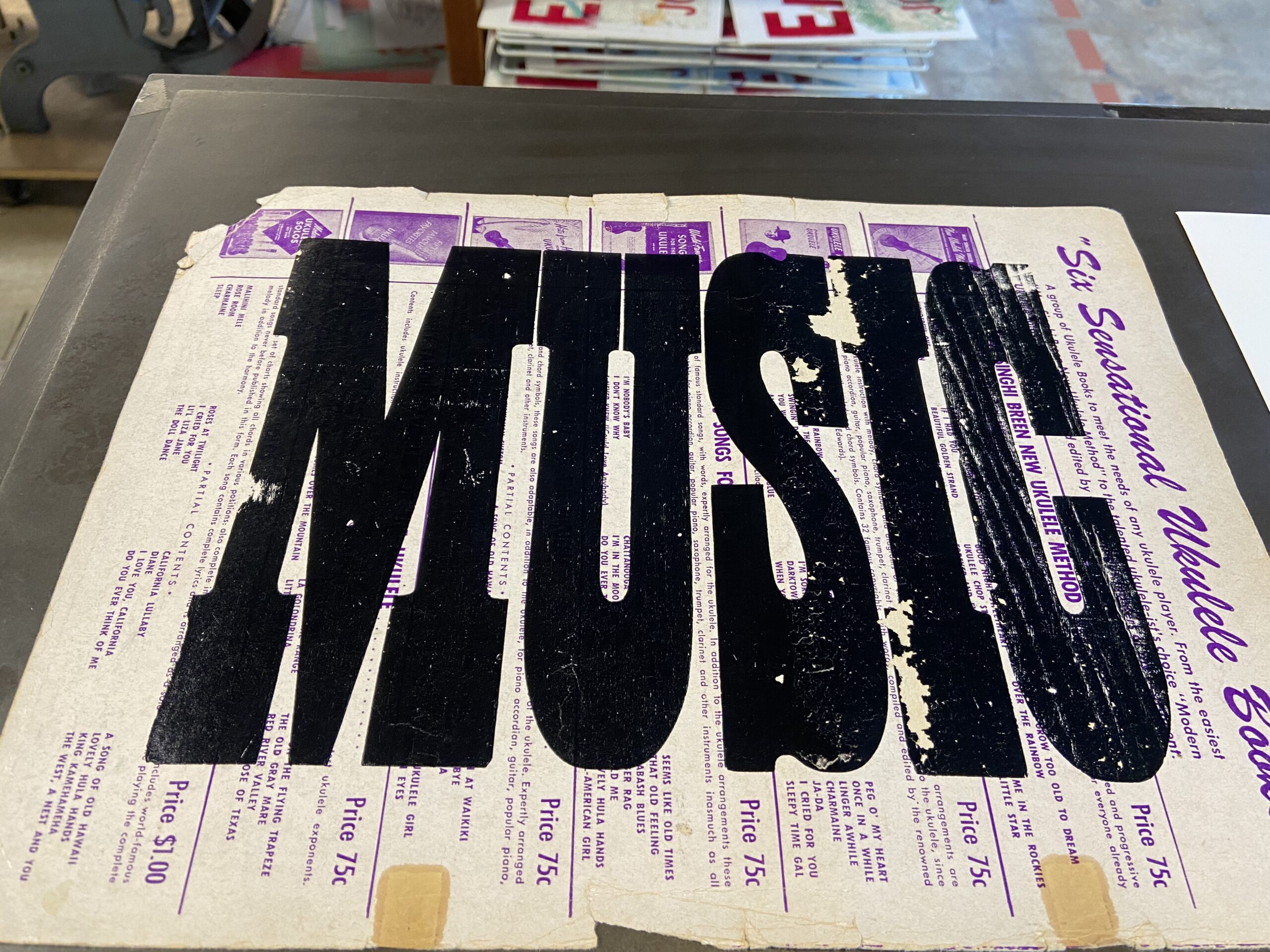 Make+Take: Upcycled Prints with Wood Type